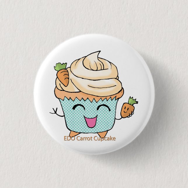 Badge Rond 2,50 Cm Petit gâteau de carotte d'EDO (Devant)