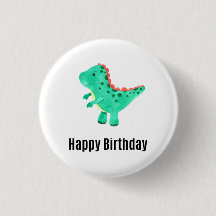 Petit insigne de dinosaure de joyeux anniversaire
