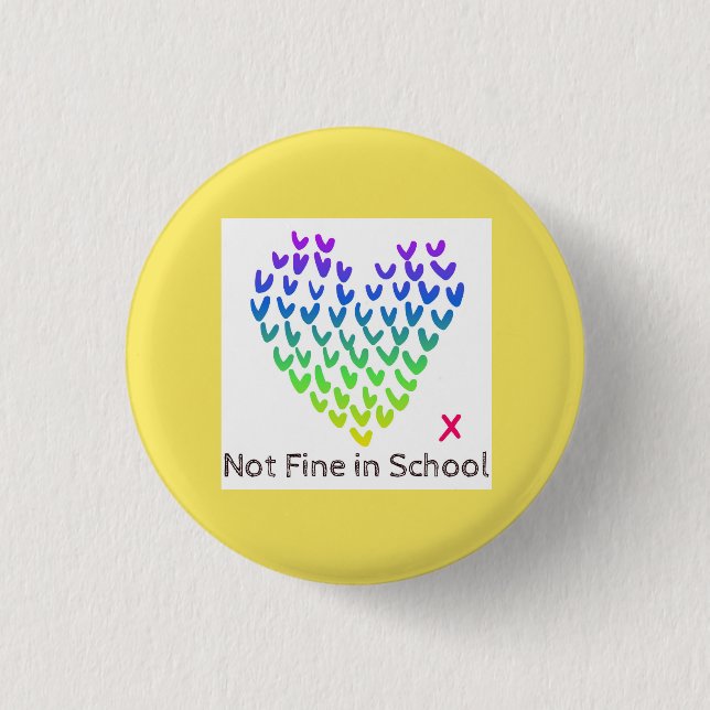 Badge Rond 2,50 Cm Petit insigne de NFIS (jaune) (Devant)