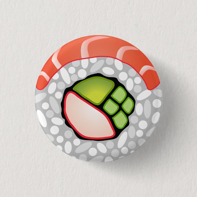 Badge Rond 2,50 Cm Petit pain de sushi (Devant)