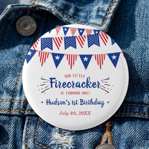 Badge Rond 2,50 Cm Petite Fête d'anniversaire du 14 juillet pour le 1
