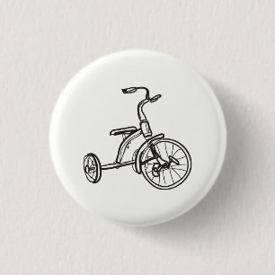 Badge Rond 2,50 Cm peu de bouton de tricycle