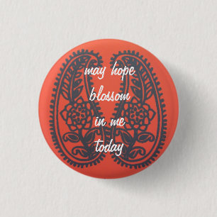 Badge Rond 2,50 Cm Peut espérer le bouton de fleur