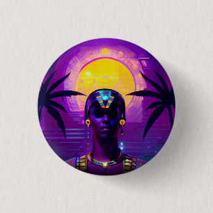 Badge Rond 2,50 Cm Pharaon Synthwave