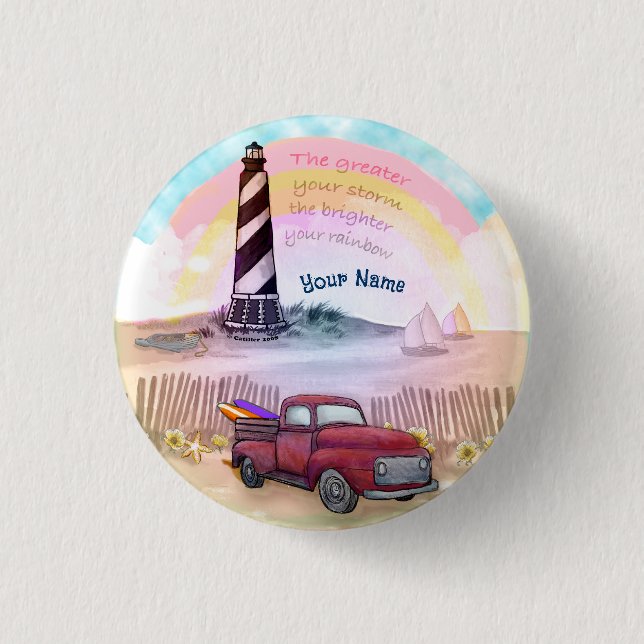Badge Rond 2,50 Cm Phare de Truck Stormy (Devant)
