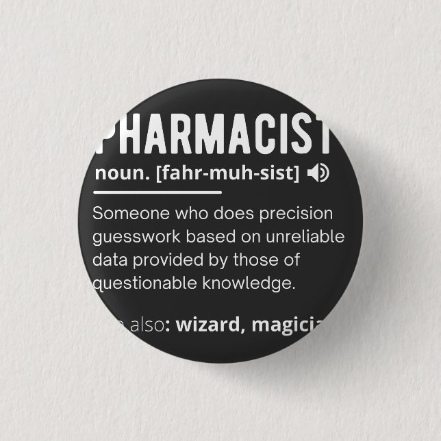Badge Rond 2,50 Cm pharmacien (Devant)