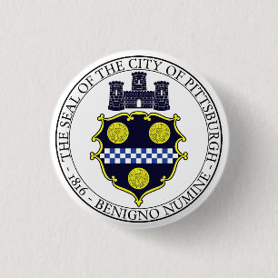 Badge Rond 2,50 Cm Phoque de Pittsburgh