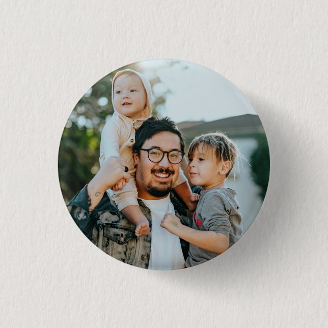 Badge Rond 2,50 Cm Photo de famille personnalisée (Devant)