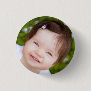 Badge Rond 2,50 Cm Photo de visage personnalisée