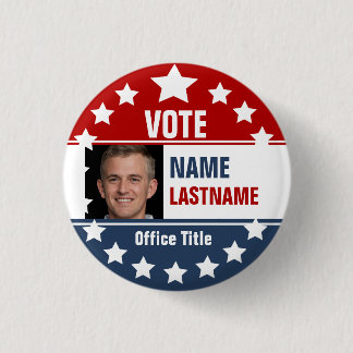 Badge Rond 2,50 Cm Photo Modèle de campagne personnalisée