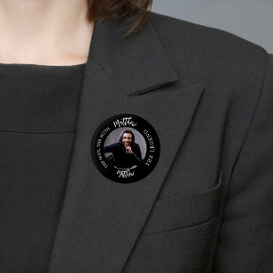 Badge Rond 2,50 Cm Photo noir blanc homme mythe légende nom