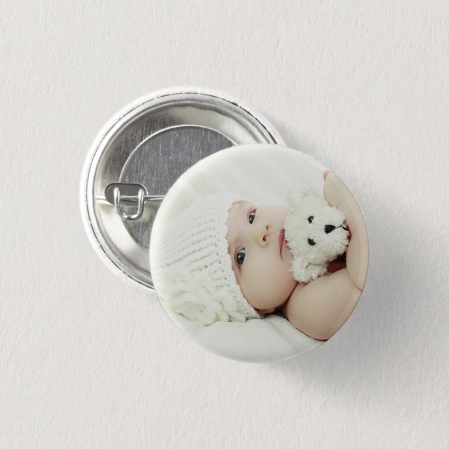 Badge Rond 2,50 Cm Photo personnalisée (Devant & derrière)