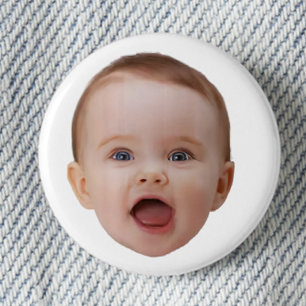 Badge Rond 2,50 Cm Photo personnalisée, visage de photo personnalisée