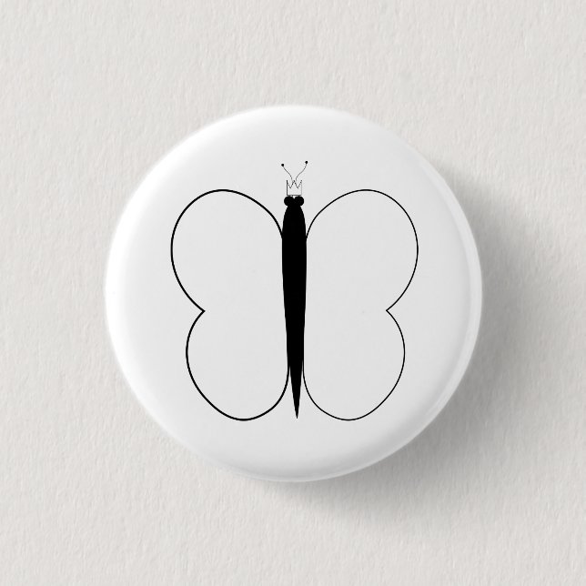 Badge Rond 2,50 Cm PIC de papillon (Devant)