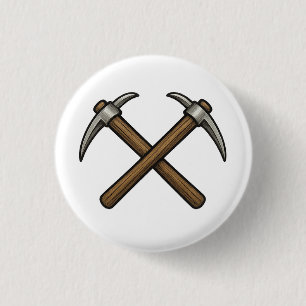 Badge Rond 2,50 Cm pickaxes de l'extraction croisée