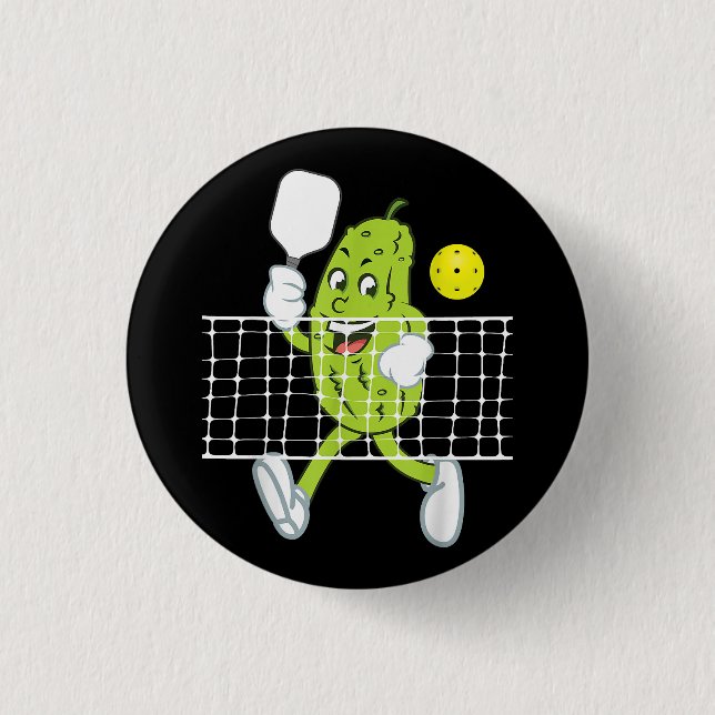 Badge Rond 2,50 Cm Pickleball Jouer - Drôle Pickleball Paddle (Devant)