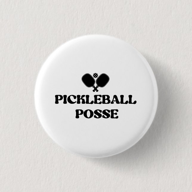 Badge Rond 2,50 Cm Pickleball Posse Funny Pickleball (Devant)