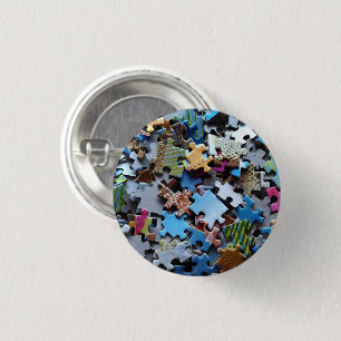 Badge Rond 2,50 Cm Pièces de puzzle colorées 2