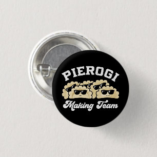 Badge Rond 2,50 Cm Pierogi Faire Équipe Pierogi Maker Alimentation Po