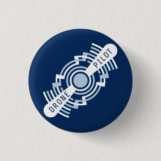 Badge Rond 2,50 Cm pilote de drone