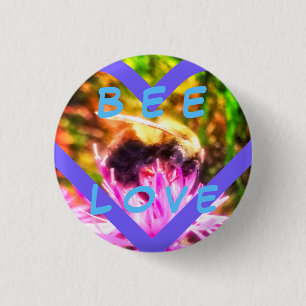 BADGE ROND 2,50 CM PIN D'AMOUR D'ABEILLE PETIT