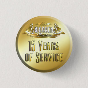 Badge Rond 2,50 Cm Pin de 15 ans