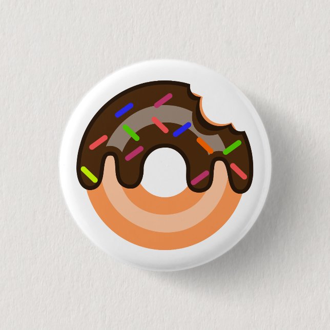 Badge Rond 2,50 Cm Pin de beignet de chocolat (Devant)