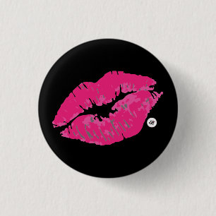 Badge Rond 2,50 Cm Pin de bouton de baiser de signature de SBM mini