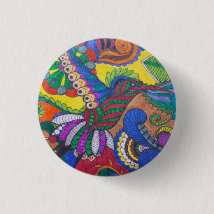 Badge Rond 2,50 Cm Pin de bouton de colibri