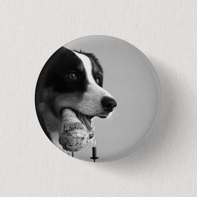 Badge Rond 2,50 Cm Pin de chien (Devant)