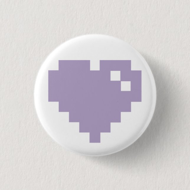 Badge Rond 2,50 Cm Pin de coeur de pixel (Devant)