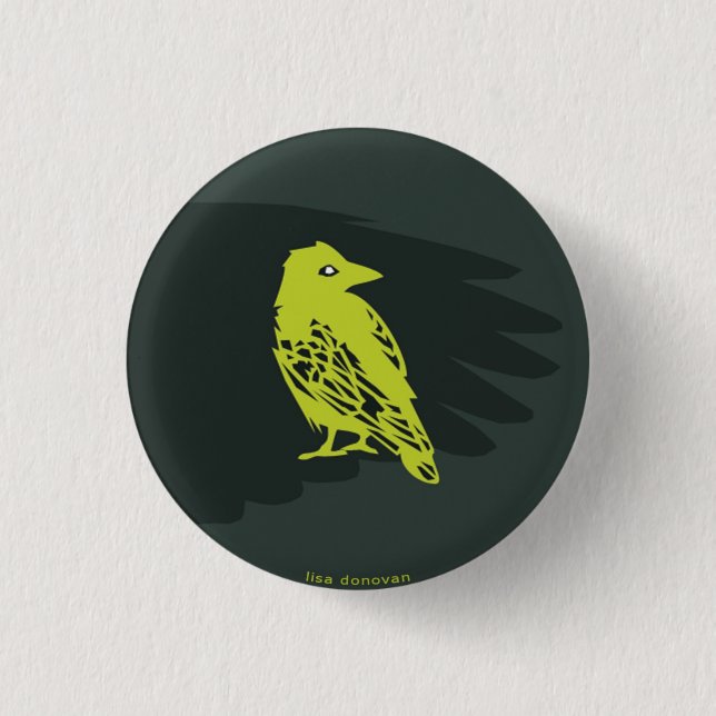 Badge Rond 2,50 Cm Pin de conception d'oiseau et d'aile (Devant)