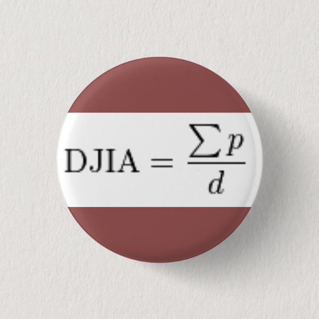 Badge Rond 2,50 Cm Pin de diviseur de Dow Jones (Devant)