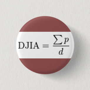 Badge Rond 2,50 Cm Pin de diviseur de Dow Jones