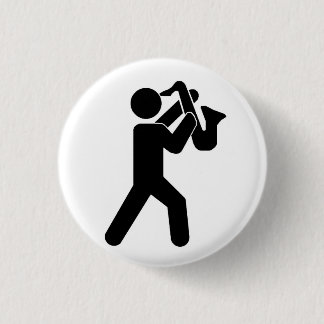 Badge Rond 2,50 Cm Pin de joueur de saxophone