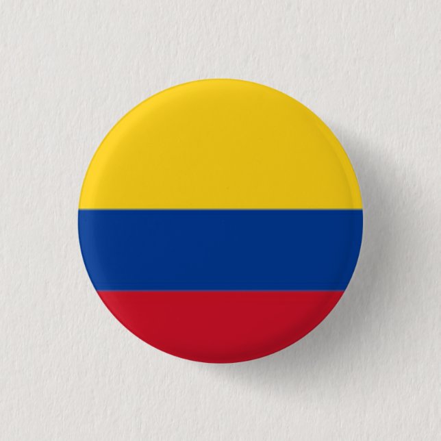 Badge Rond 2,50 Cm Pin de la Colombie (Devant)
