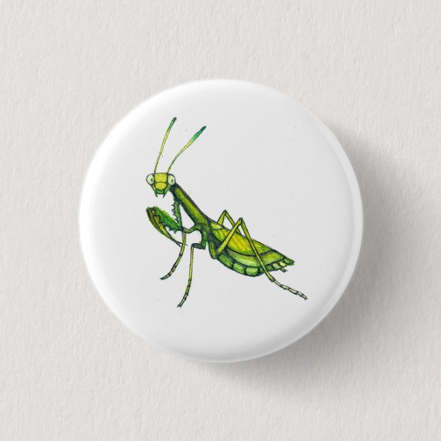 Badge Rond 2,50 Cm Pin de mante de prière (Devant)