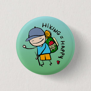Badge Rond 2,50 Cm Pin de randonnée - Randonneur