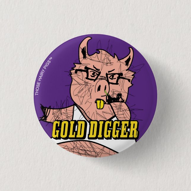 BADGE ROND 2,50 CM PIN D'OR DE BOOGAR BARN (Devant)
