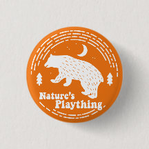Pin d'ours de //du jouet de la nature (orange)