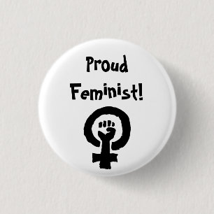 Badge Rond 2,50 Cm Pin fier de féministe