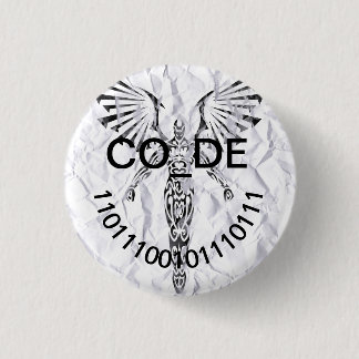 Badge Rond 2,50 Cm Pin hack - Co_De 11011100101110111