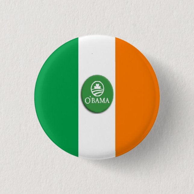 Badge Rond 2,50 Cm Pin irlandais d'O'Bama (Devant)