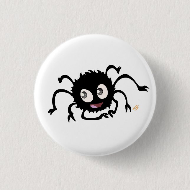 Badge Rond 2,50 Cm Pin mignon de bouton d'araignée (Devant)