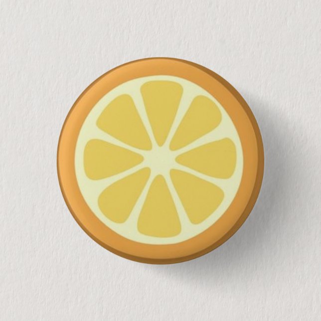 Badge Rond 2,50 Cm Pin orange de tranche (Devant)