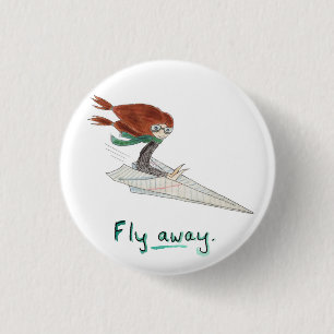 Badge Rond 2,50 Cm Pin parti de mouche