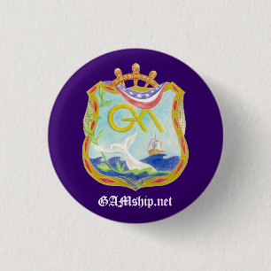 Badge Rond 2,50 Cm Pin pourpre d'engagement de GAM