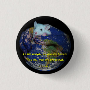 Badge Rond 2,50 Cm Pin : Rat du monde