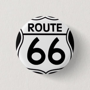 Badge Rond 2,50 Cm Pin « ROUTE 66 "