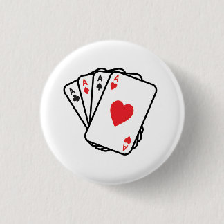Badge Rond 2,50 Cm Pin simple de logo d'as